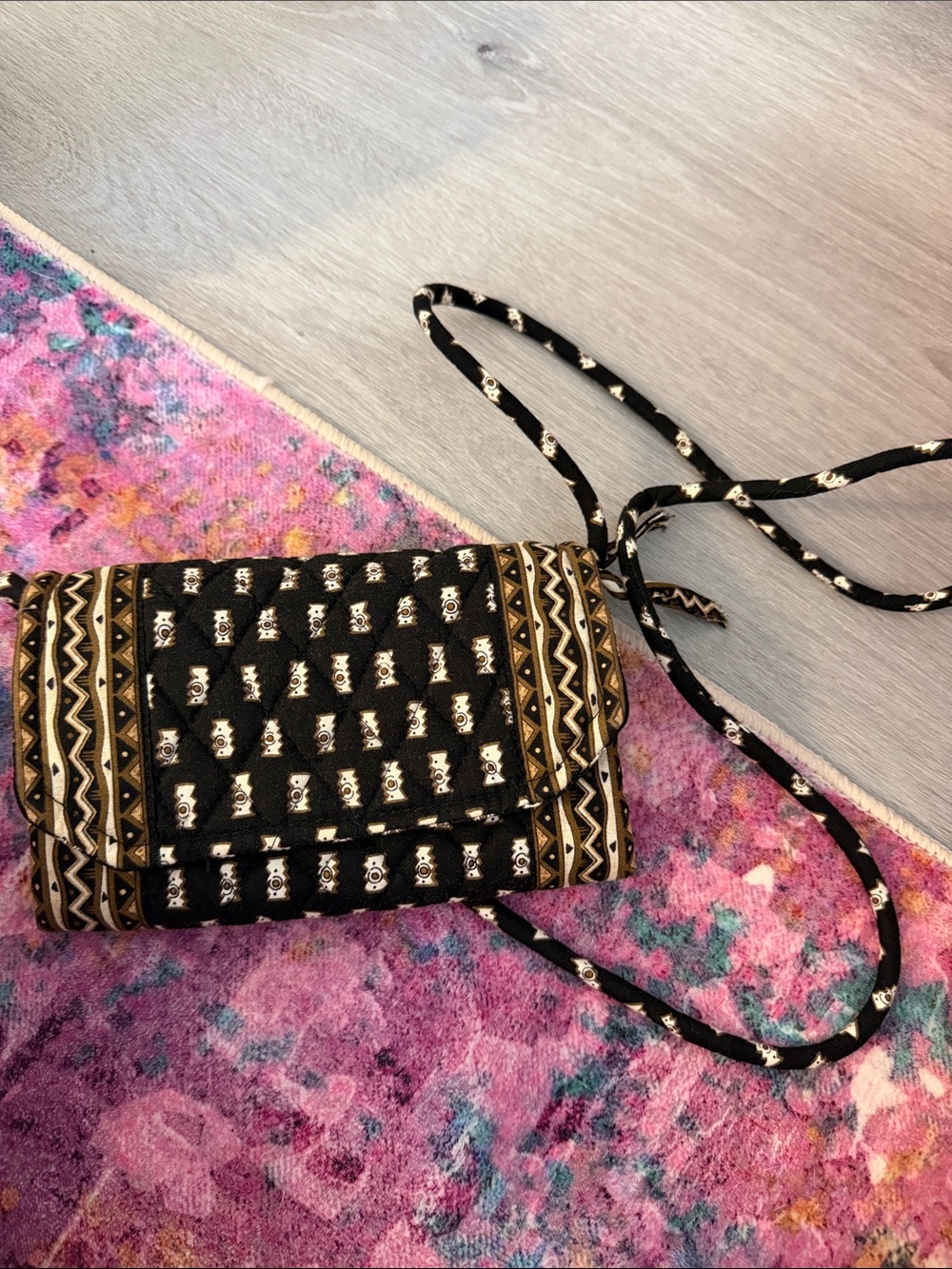 Vera Bradley patterned wallet crossbody